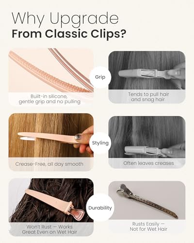 AIMIKE 4.8" Hair Clips for Styling, No-Crease Duckbill Clips - Image 4