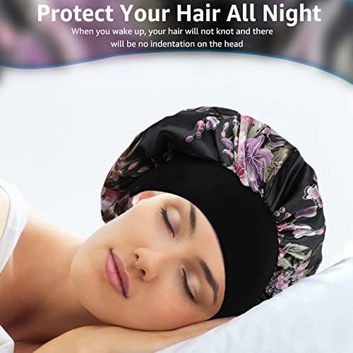 ROYBENS Satin Bonnet Hair Bonnet for Sleeping, Cute Sleep Bonnets for Women - Image 6