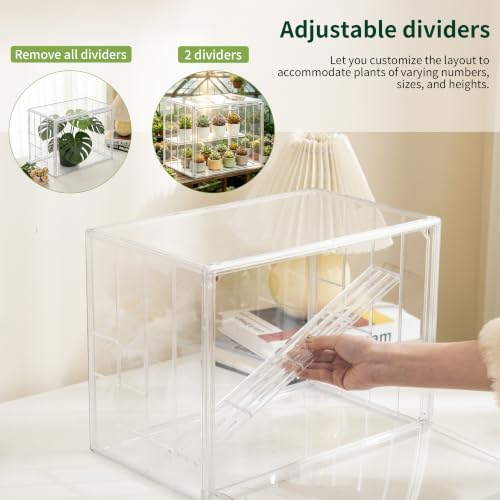 Mini Greenhouse Indoor with Magnetic Door, M-4tier-4pcs - Image 4