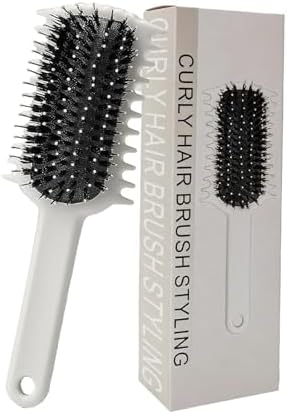 Curly Hair Brush, Volume Curl Defining Brush for Detangling Shaping and Styling Women's Curls, Reduce Pulling (Beige) by Unknown