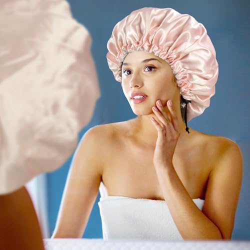 Edoneery Satin Bonnet for Sleeping Women, Double Layer Adjustable Sleep Cap - Image 5