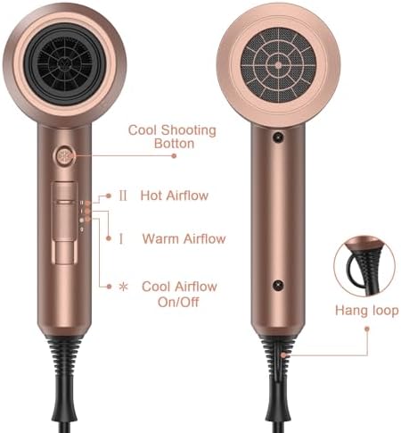 slopehill Professional Ionic Hair Dryer, Mocha Mousse - Image 6