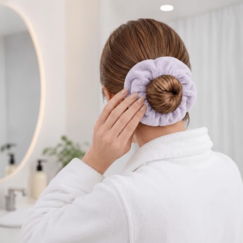 WILLBOND 4 Pcs Microfiber Quick-dry Hair Towel Scrunchie, Chic Colors - Image 5