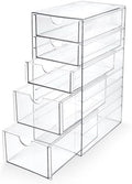 Prsildan Hair Accessories Organizer Acrylic Drawer with 5 Small Drawers by Prsildan