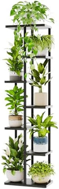 Bamworld Plant Stand 7 Tier Tall Corner Metal Shelf Black by Bamworld