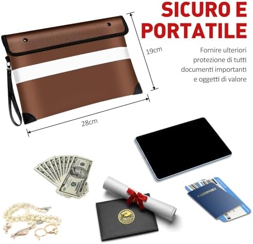 Vailoin 6200°F Fireproof Money Bag, 8 Layers of Heat Insulated Materials - Image 4