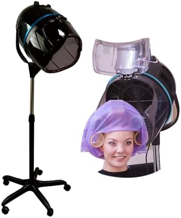 Black Stand Up Hair Dryer,Adjustable Floor Hooded Bonnet Hair Dryers with Rolling Wheels Professional Salon Equipment for Beauty Home Hair Drying - Image 7