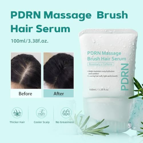Hydrating Massage Brush Hair Serum with PDRN,Nourishing Scalp Ampoule - Image 3