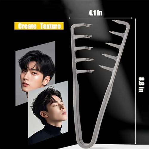 1PCS Texture Comb Men's Fluffy Texture Hair - Image 7