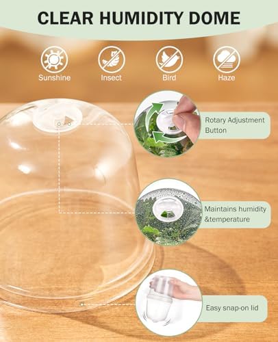 homenote 4 Inch Clear Nursery Pots with Humidity Domes and Labels (30 Pcs) - Image 5