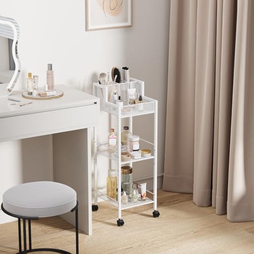VITVITI Metal Hair Tool Organizer Shelf, Bathroom Storage Shelf Cart, White - Image 4