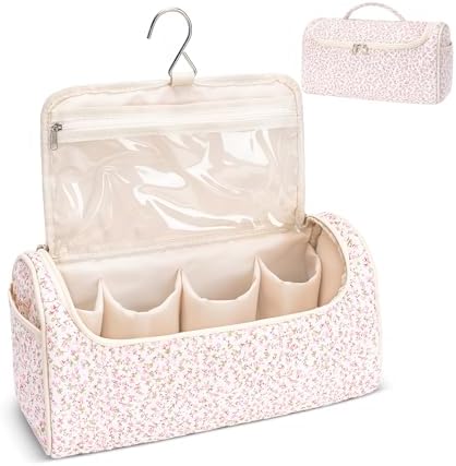 Quilted Hair Tools Travel Bag, Cute Portable Organizer Case with Hanging Hook, Compatible with Dyson Airwrap Styler,Hair Curler Accessories by idoltimes