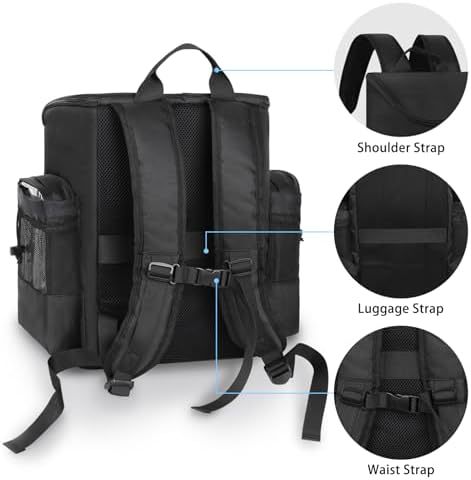 Hairstylist Traveling Bag, Large Capacity Barber Travel Backpack, Hairdresser Bag with Adjustable Dividers, Hair Tools Travel Case, Professional Cosmetology Bags for Supplies, Hair Stylist Must Haves - Image 5