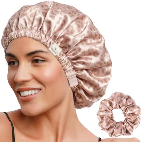 YANIBEST Adjustable Satin Bonnet to Reduce Frizz, Silk Feeling Hair Wrap by yanibest