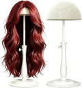 Wig Stand 1PC Iron Base Adjustable 12.6-18.5" White Non-Slip Wig Holder by WiZiWi
