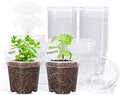 homenote 4 Inch Clear Nursery Pots for Plants with 20 Plant Labels (60 Pcs) by HOMENOTE