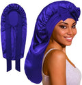 ROYBENS Long Bonnet for Braids Curly Hair Long Hair, Satin Bonnet with Tie by ROYBENS