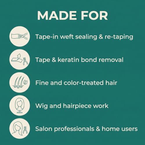 My Hair Tools Tape In Extension Pliers Smooth Jaw Sealing Tool, Gold - Image 7