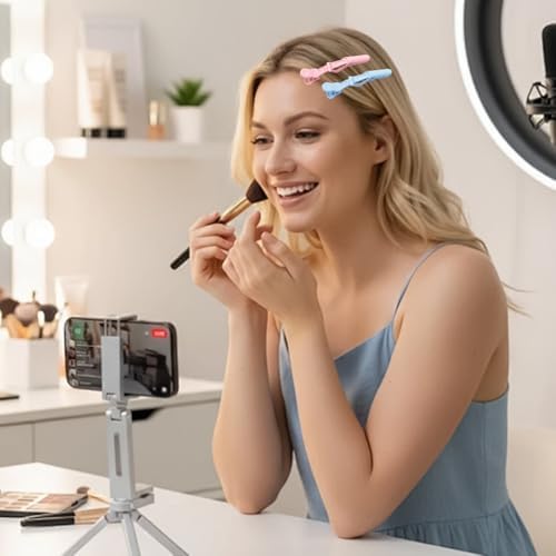 Ella & Sara 12-Pack Alligator Hair Clips, Salon Professional Sectioning & Styling Clips with Wide Teeth & Non-Slip Grip, Double-Hinged Design for Hair Cutting, Coloring - Candy Colors - Image 6
