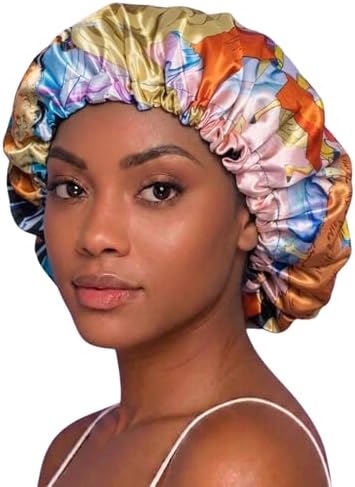 Silky Design Large Anime Bonnet with Elastic Soft Band Adjustable for Women and Men, Comfortable Satin Fabric, HXH Troupe - Image 2