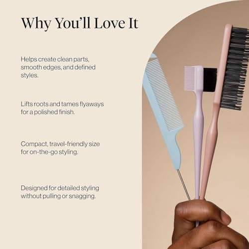 Kitsch Slick Back Hair Brush – Slick Back Brush for Styling - Image 5