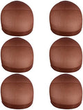 YANTAISIYU 6 Pieces Stocking Wig Caps for Lace Front Wigs Nylon Mesh Wig Cap for Women (Dark Brown) by YANTAISIYU