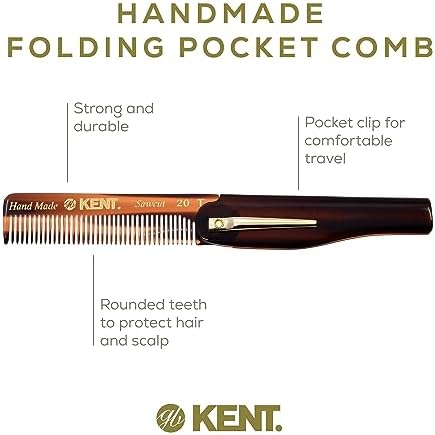 Kent 20T Handmade Folding Pocket Comb for Men, Fine Tooth Hair Comb Straightener for Everyday Grooming Styling Hair, Beard or Mustache, Use Dry or with Balms, Saw Cut Hand Polished, Made in England - Image 4