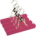 Hair Extension Hanger 4PCS Wooden Storage Holder for Hairpieces Pants Hanger for Clothes Pants Carrier Wig Holder with Double Anti-Slip Stickers by GlamorDove