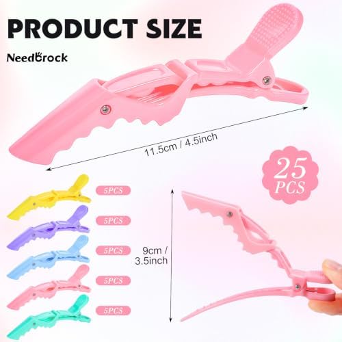 Needbrock 25 Pcs 4.5 In Alligator Hair Clips for Styling Sectioning Salon - Image 2