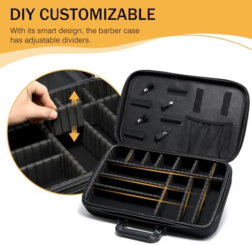 MoyRetty Barber Carrying Bag for Clippers and Supplies, Large Size Travel Case for Barber, Hair Clips Scissors Cutting Tools Organizer, Professional Salon Supplies DIY Storage Kit for Stylist - Image 2