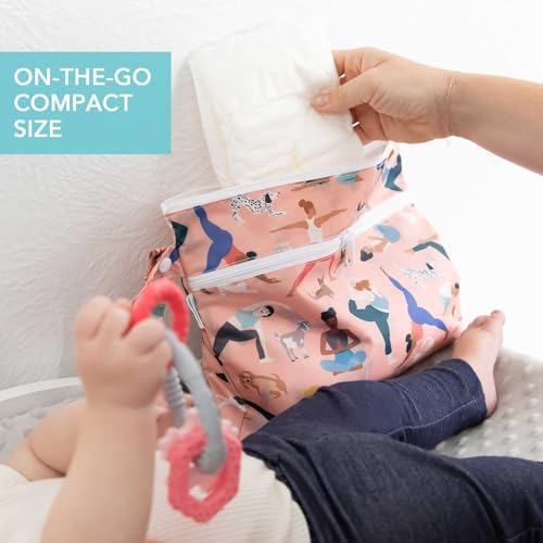 Bumkins Waterproof Wet Dry Clutch Bag for Baby, Travel, Swim Suit, Cloth Diapers, Pump Parts, Pool, Gym Clothes, Toiletry, Hook to Stroller, Pack for Daycare, Zip Bag, Packing Pouch, Yoga Pals - Image 3