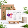 2027 Plantable Seed Calendar with Stand, Eco Wildflower Desk Planner Gift by CRAFFBASE
