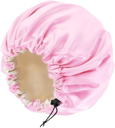 Edoneery Satin Bonnet for Sleeping Women, Double Layer Adjustable Sleep Cap by Edoneery