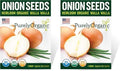 Organic Onion Seeds (Walla Walla) - Approx 200 Seeds - USDA Organic, Non-GMO, Open Pollinated, Heirloom, USA Origin (Pack of 2) by Purely+Organic+Products+LLC