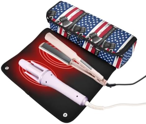 Yuiboo Hot Hair Tool Storage Bag with Heat Resistant Mat - Image 2