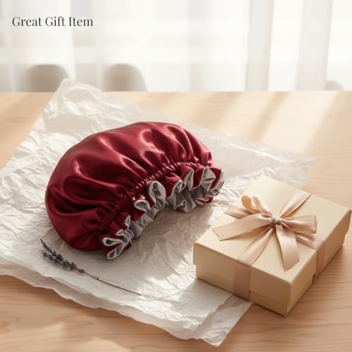 Silk Satin Hair Bonnet for Sleeping Reversible - Image 4