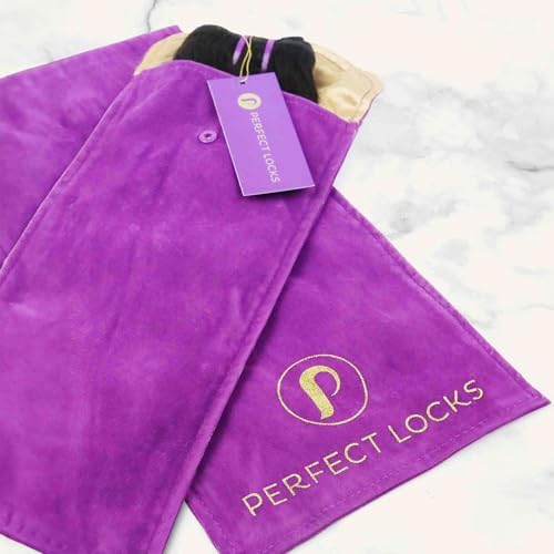 Perfect Locks Hair Extension Storage Pouch | Satin-Silk Pouch for Safely Storing Hair Extensions | Promotes Longevity, Will Not Tangle Hair - Image 2