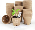 HXSEMAYIG 50PCS Peat Pots, 3.15Inch Seed Starting Pots with Drainage Holes Round Nursery Pot, Garden Germination Nursery Pot Bonus 20 Plant Labels by HXSEMAYIG
