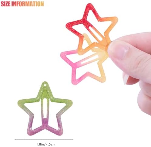 Star Hair Clips Colorful 2000s Y2K Star Hair Accessories - 22 PCS - Image 2