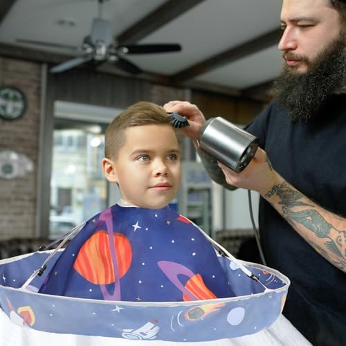 FEBSNOW Kids Hair Cutting Cape Adjustable Haircut Cape Umbrella for Child - Image 6