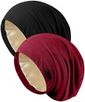 2Pcs Satin Lined Bonnet for Sleeping for Women Men by DUOMODRAGON