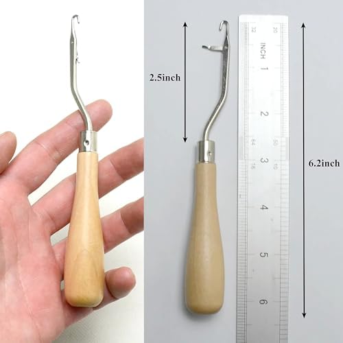 5Pcs/Sets Bent Latch Hook Crochet Hooks Hair Braiding Tools Dreadlocks Different Sizes Crocheting Weaving Needles for Hair Braiding, Rug Making and Art Crafts - Image 5
