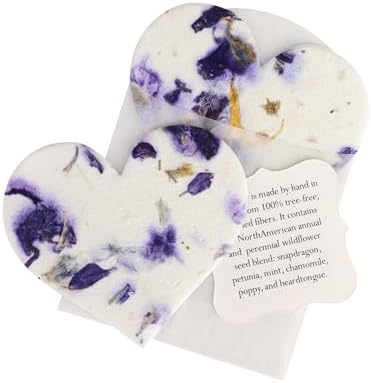 24 Favor Set, Purple Butterfly Gift Wrap Tag w/Wildflower Seeds by SeedBloom