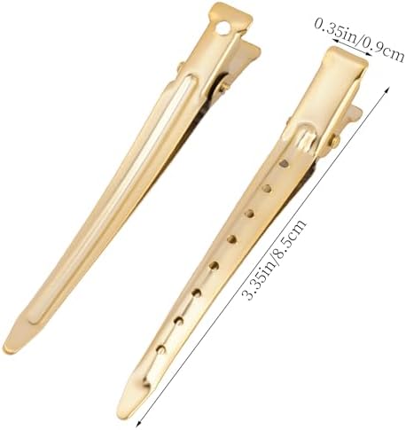 Bantoye 24 Packs Duck Bill Clips 3.35 Inch Metal Alligator Clip, Matte Gold - Image 2