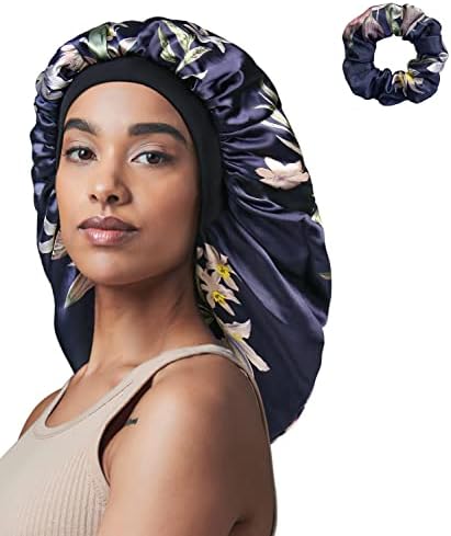 Long Satin Bonnet for Long Hair Large Sleep Cap for Women by Awefeel