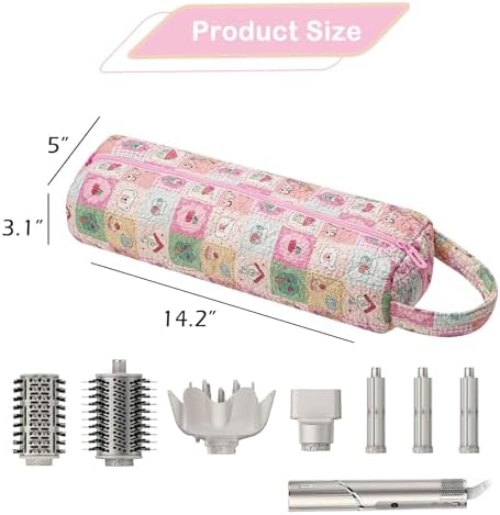RSRSLEII Quilted Hair Tools Travel Bag with Checks, Portable&Foldable - Image 3