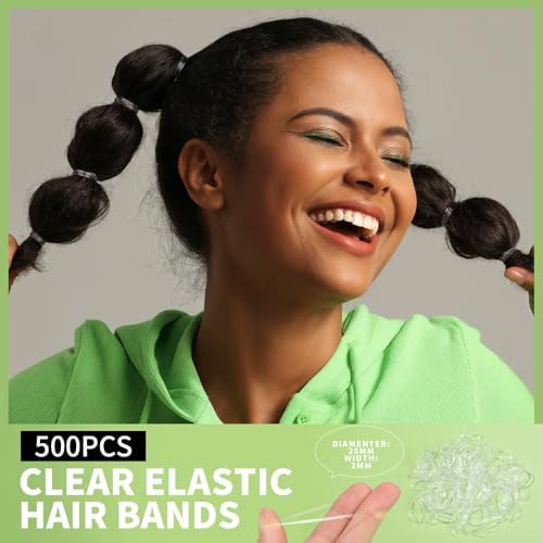 Teenitor Hair Accessories Kit for Woman & Girls: 500pcs Elastic Hair Bands; 30pcs Ponytail Holders, 30pcs Seamless Thick Hair Bands; 40pcs Bobby Hair Pins (Beige) - Image 3