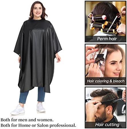 PERFEHAIR Chemical Capes for Hair Stylists - Color Cape with Snaps - Water and Chemical Proof - All-Purpose Salon Hairdressing Cap Cover for Hair Coloring, Cutting, Styling & Shampooing - Image 5