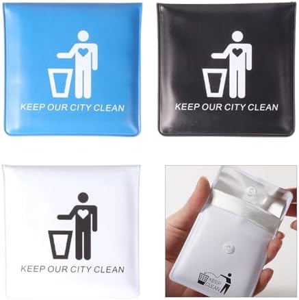 3 Pcs Pocket Ashtray Pouch Portable Waterproof PVC Ashes Storage, Odor Lock Heat Resistant Sealed Cigarette Butt Disposal Carrier, Compact Travel Accessories for Outdoor Camping Hiking - Image 2