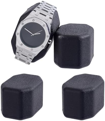 PH PandaHall 4pcs Watch Pillows, Black Watch Display Cushion Watch Winder Pillow Bracelet Organizer Bangle Jewellery Holder for Watch Box Retail Stores Exhibition Display Storage, 2.7"x1.9"x1.7" by PHPandaHall